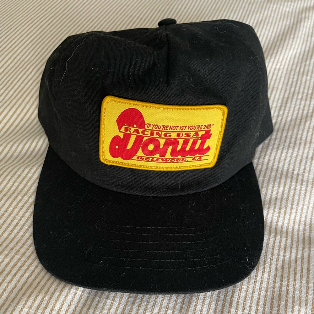 Black Cap With Yellow Racing Patch Snapback - image 1